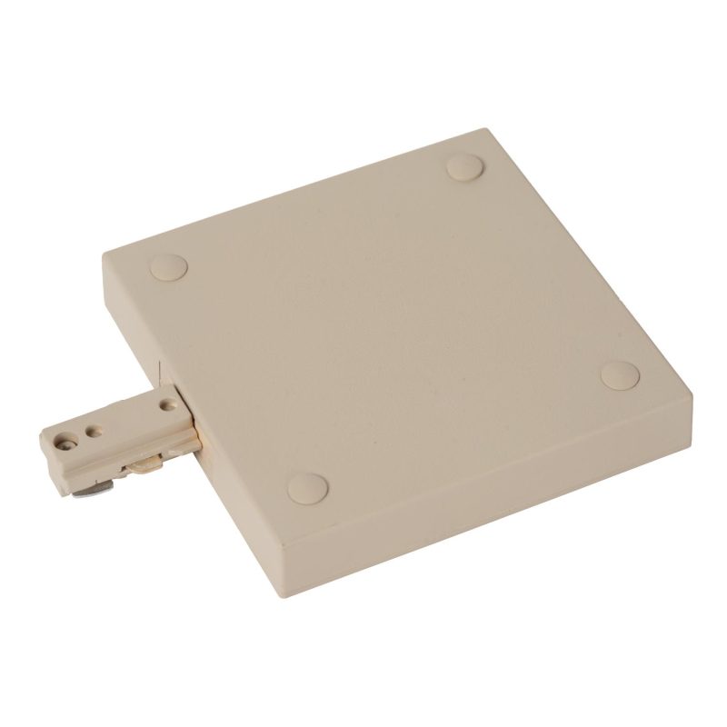 LUCIDE TRACK Startvoeding - Système de Rail 1-Phase / Éclairage sur Rail - Simple/Doublé - Taupe (Extension)