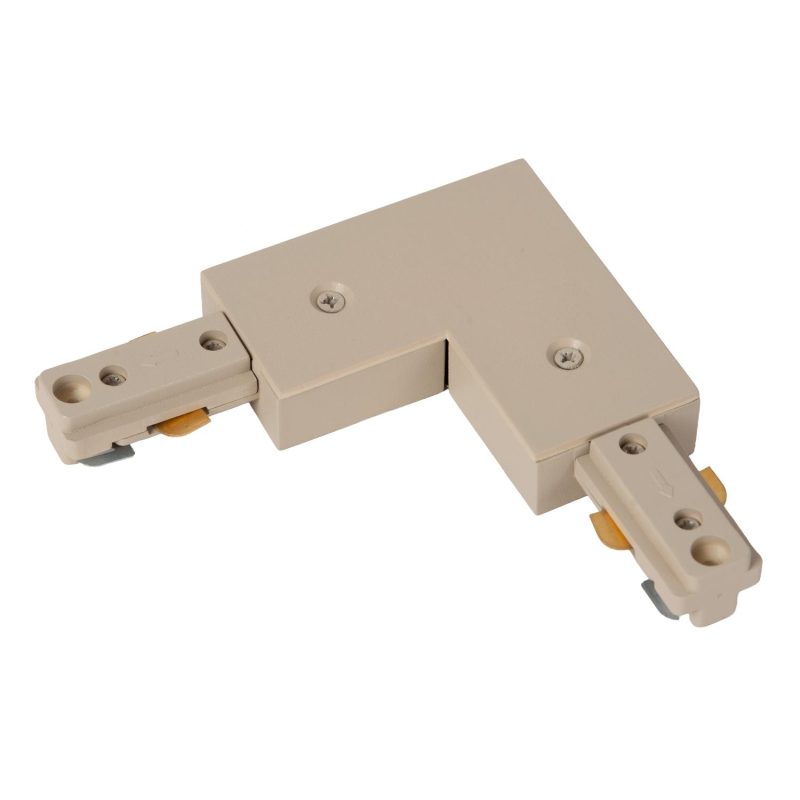 LUCIDE TRACK L-Verbinder - 1-Phasen Schienensystem / Schienenbeleuchtung - Links - Taupe (Erweiterung)