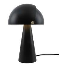 Nordlux Tischlampe modern schwarz mit Messingakzenten, E27, Metall