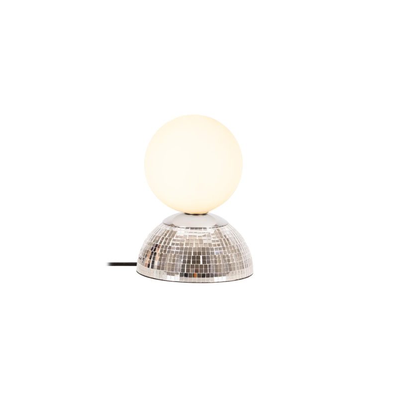 LUCIDE GLITZER - Lampe de Table - Ø 14 cm - 1xG9 - Argent - Essential