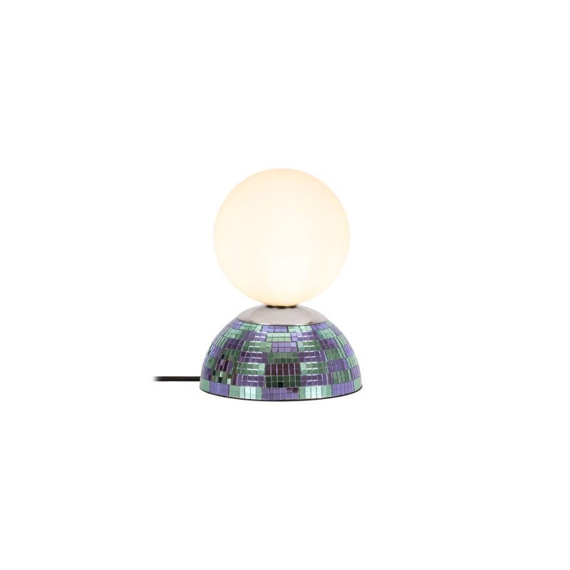 LUCIDE GLITZER - Tafellamp - Ø 14 cm - 1xG9 - Blauw - Essential