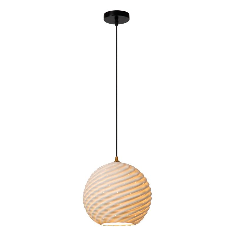 LUCIDE BINA - Hanglamp - Ø 25 cm - 1xE27 - Wit
