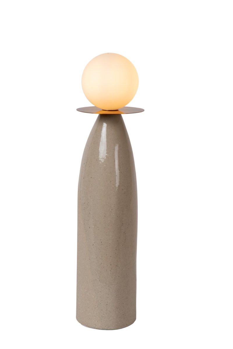 LUCIDE FIGARO - Lampe de Table - Ø 12 cm, H 48 cm - 1xG9 - Gris