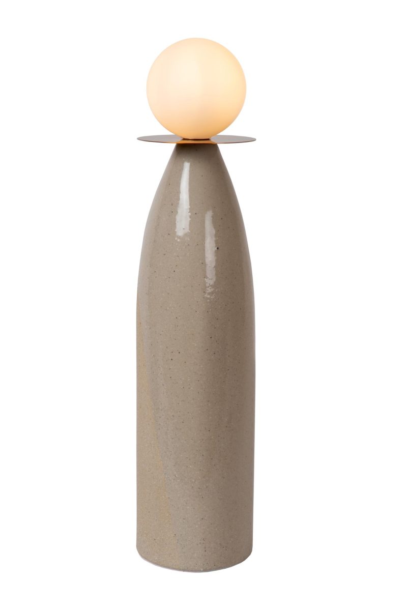 LUCIDE FIGARO - Lampe de Table - Ø 12 cm, H 53,5 cm - 1xG9 - Gris