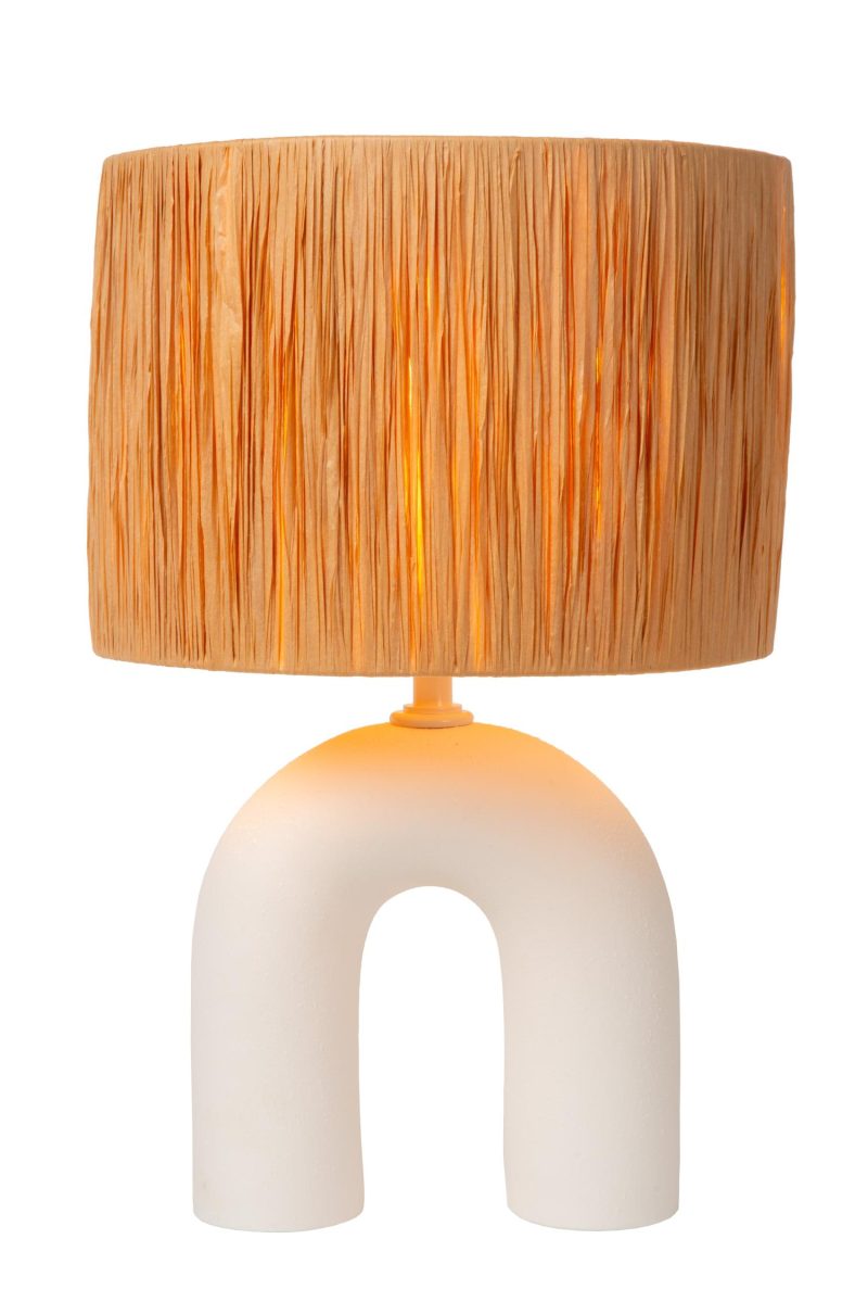 LUCIDE RONDA - Lampe de Table - 1xE27 - Blanc