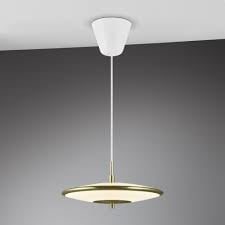 Nordlux Art-déco-Pendelleuchte weißes Opalglas und Messing, 15W LED, 900lm