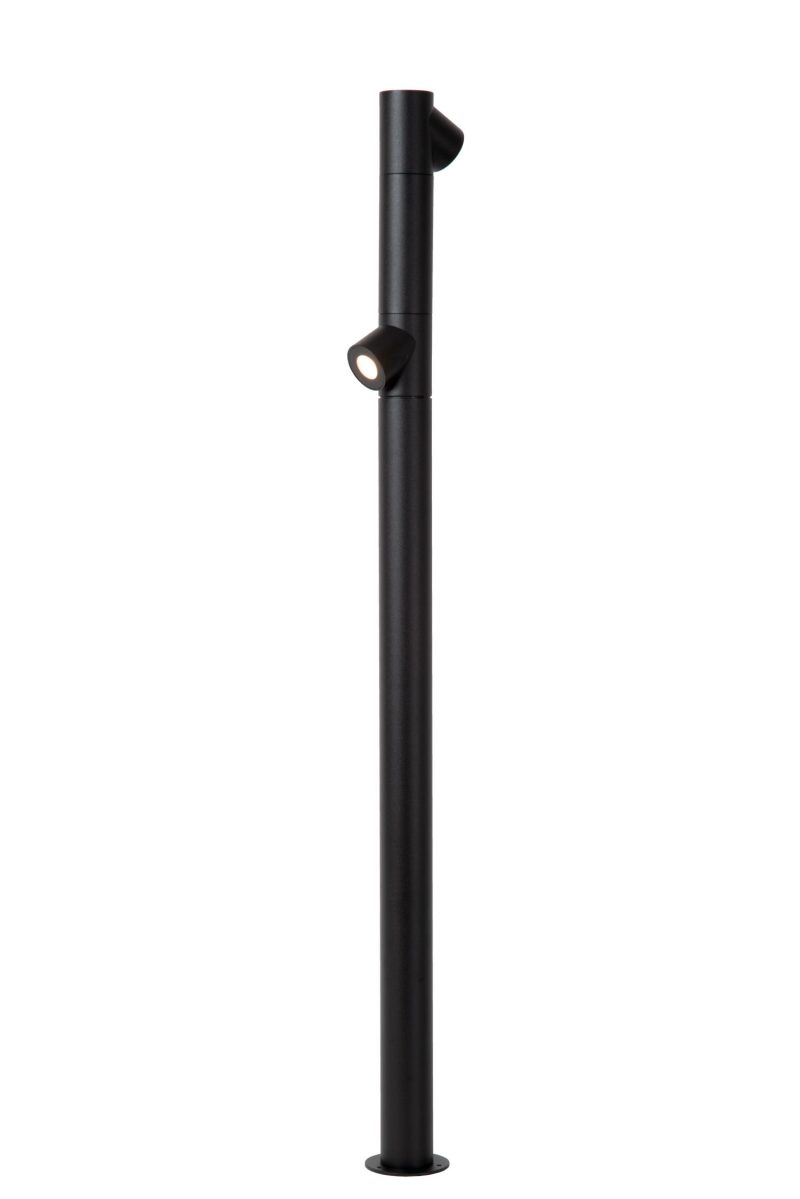 LUCIDE IBAMBA - Sokkellamp - LED - 2x6W 3000K - IP65 - Zwart