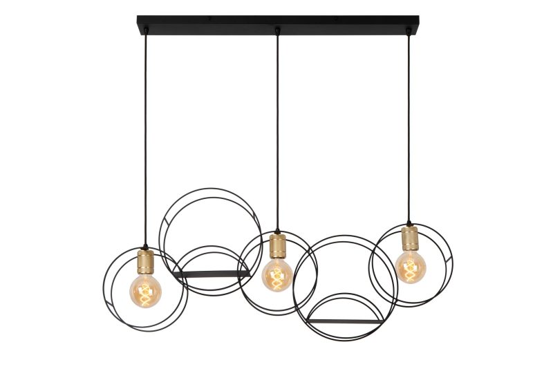 LUCIDE CIRCLE - Pendelleuchte - 3xE27 - Schwarz