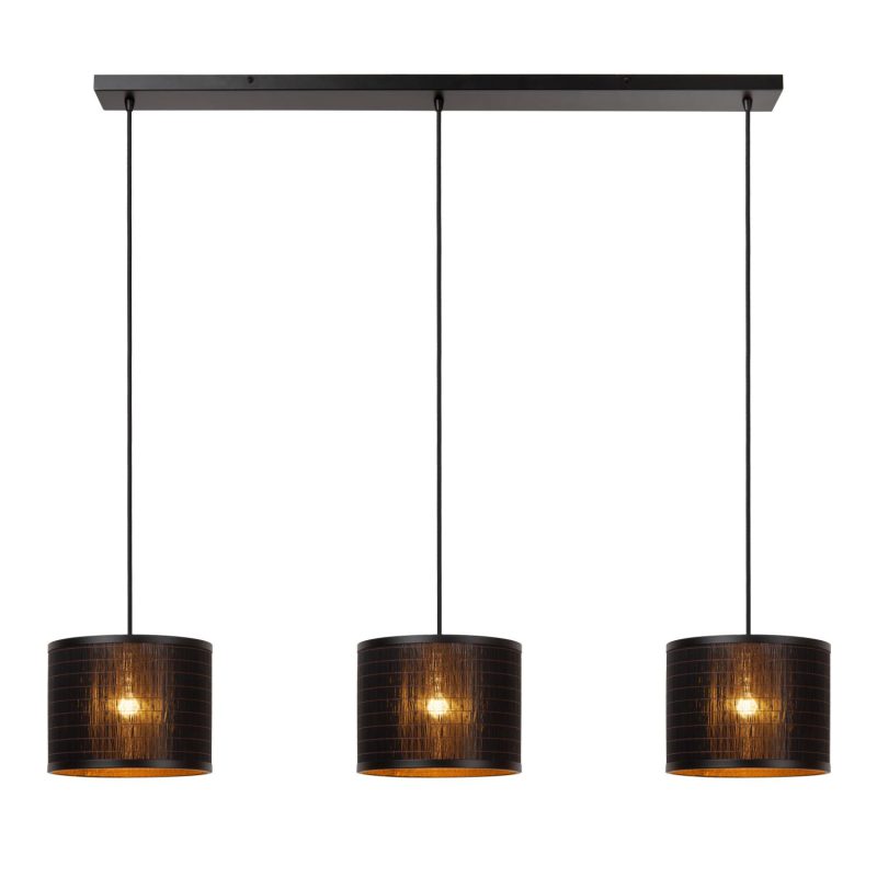 LUCIDE TAGALOG - Pendelleuchte - Ø 40 cm - 3xE27 - Schwarz - Essential