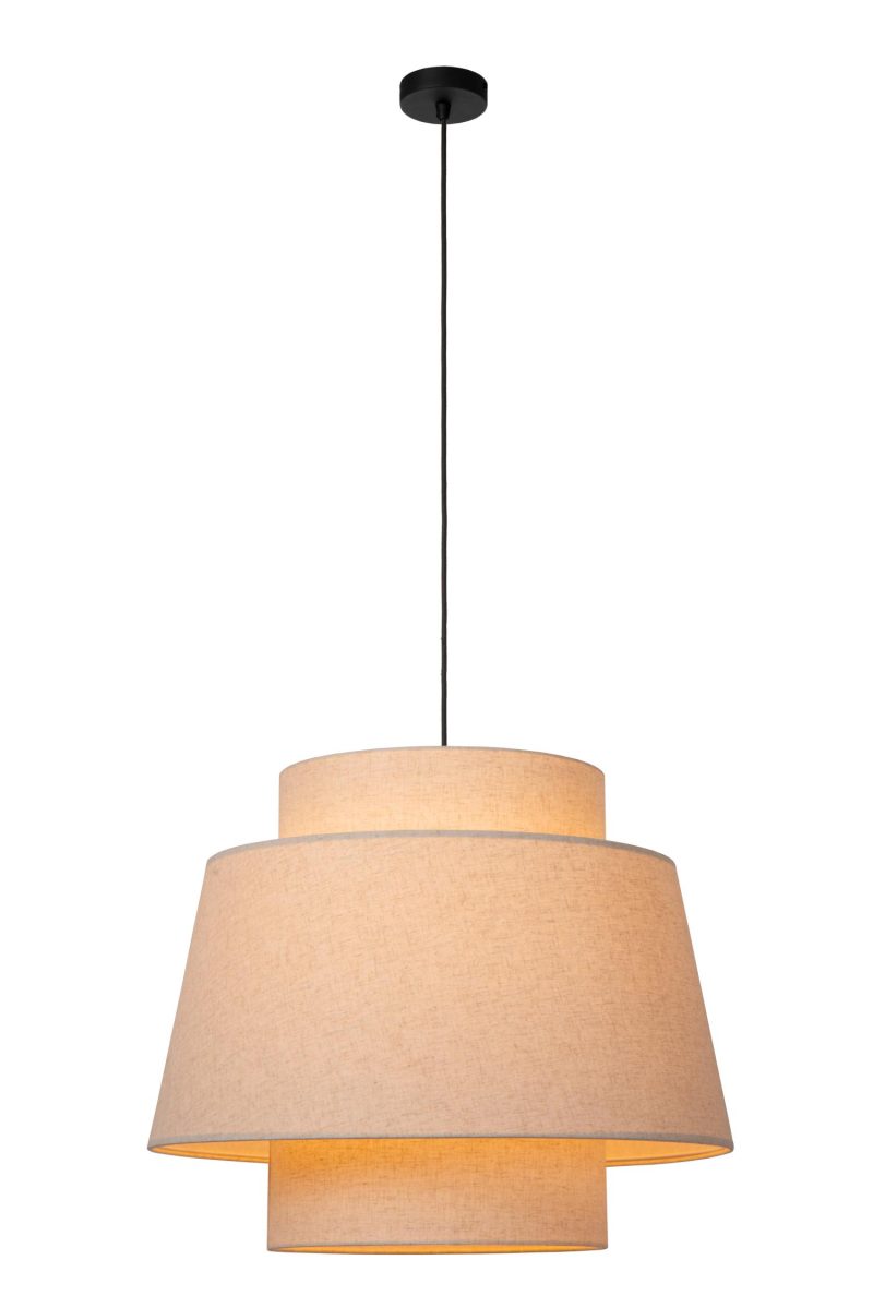 LUCIDE TRIBUTE - Lampada a Sospensione - Ø 60 cm - 1xE27 - Beige