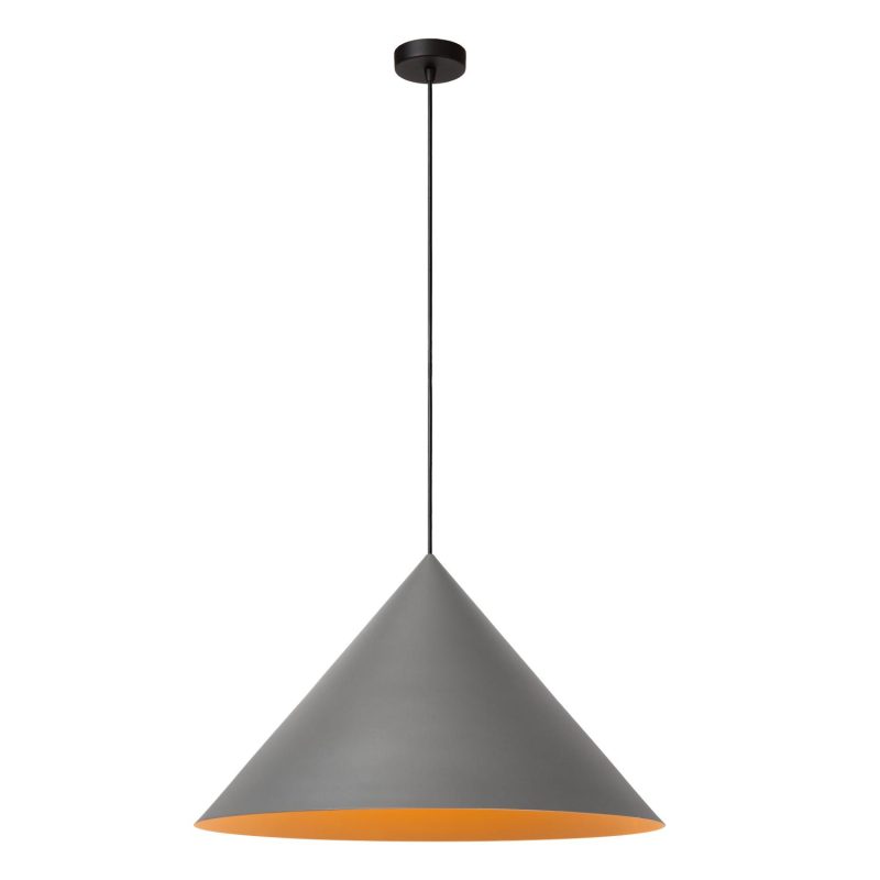 LUCIDE SPITZE - Pendelleuchte - Ø 60 cm - 1xE27 - Grau - Vibes