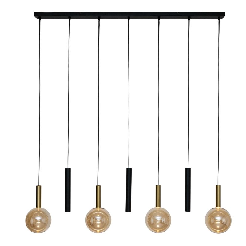 LUCIDE JOSIANE - Lampada a Sospensione - 4xG9 - Nera - Vibes