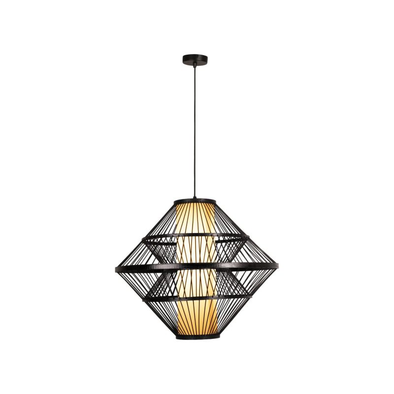 LUCIDE PASQUINO - Pendelleuchte - Ø 60 cm - 1xE27 - Schwarz - Essential