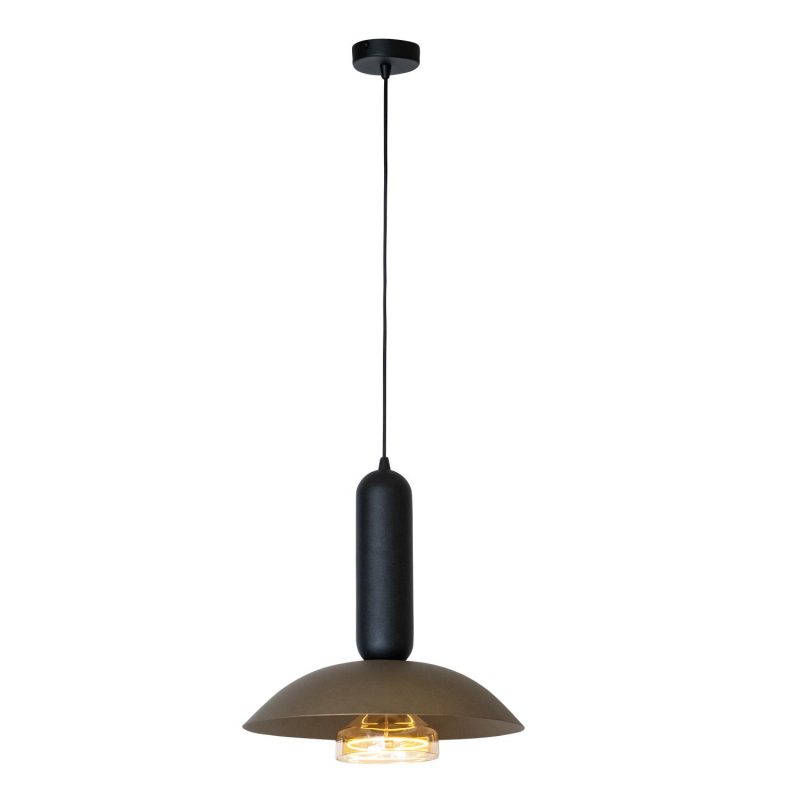 LUCIDE GRANTHAM - Pendelleuchte - Ø 40 cm - 1xE27 - Kaffee - Essential