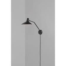 Nordlux Industriële wandlamp zwart, E14-fitting, metaal met textielkabel