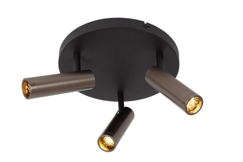 LUCIDE GRADO - Plafondspot - Ø 25 cm - 3xGU10 (MR11) - Grijs ijzer