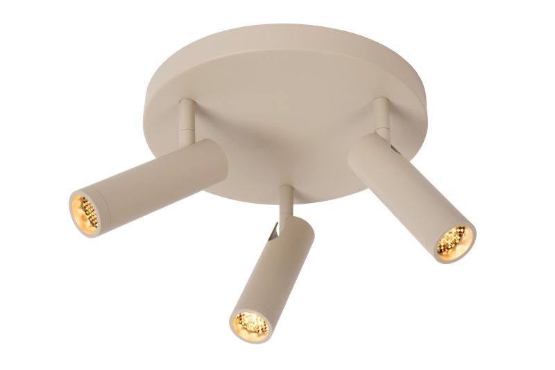 LUCIDE GRADO - Faretto da Soffitto - Ø 25 cm - 3xGU10 (MR11) - Taupe