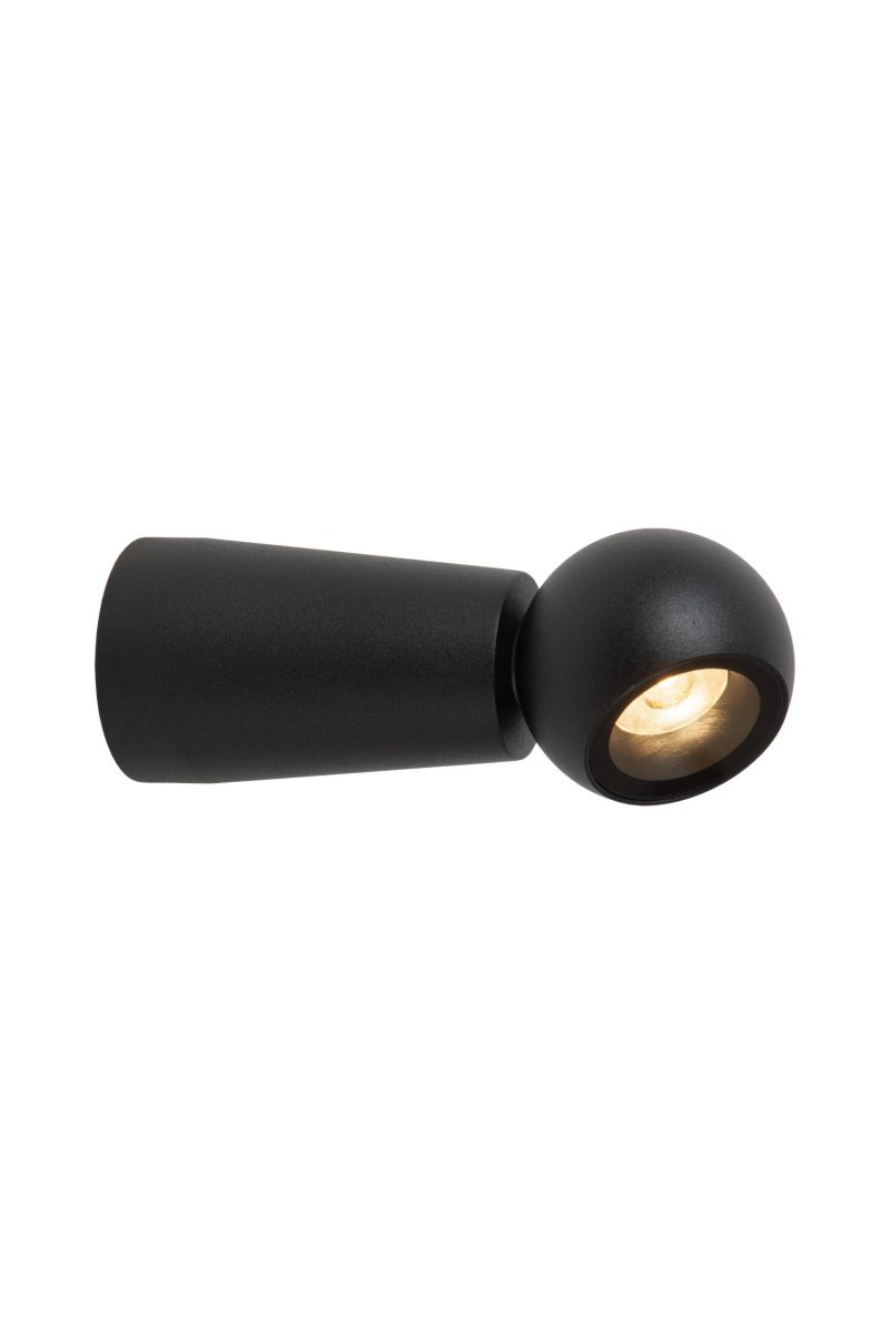 LUCIDE IPSOS - Wandlamp Badkamer - LED - 1x6W 2700K - IP54 - Zwart