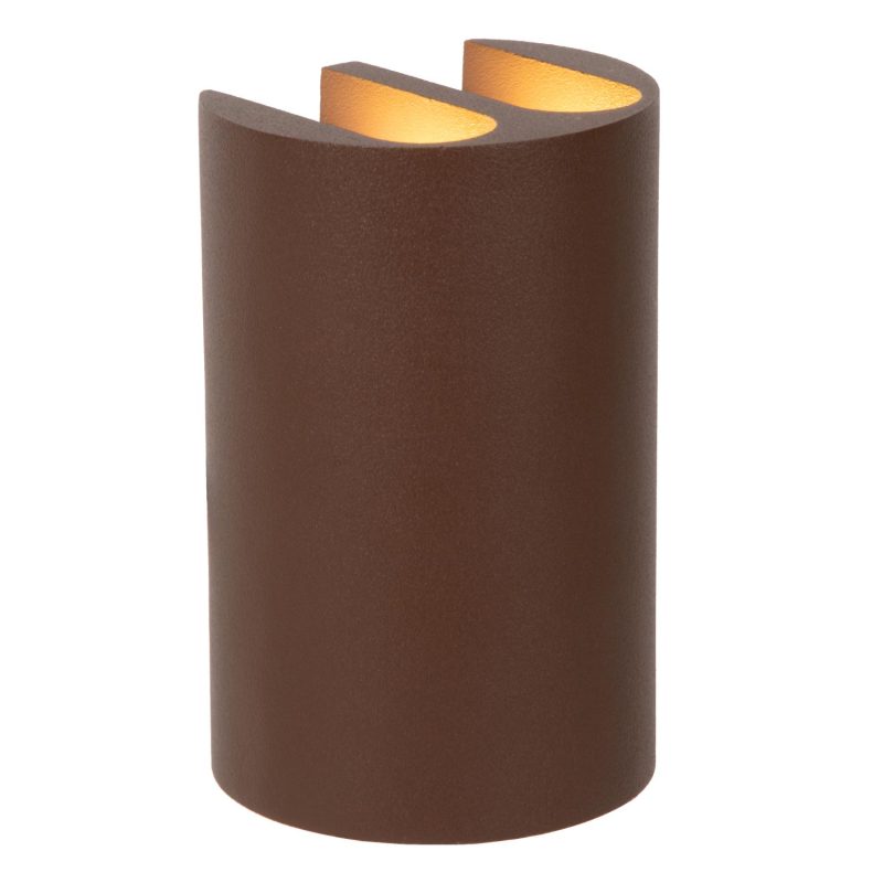 LUCIDE YORK - Applique / Lampada da Parete Interna/Esterno - LED - 4x1,2W 2700K - IP54 - Marrone Ruggine - Essential