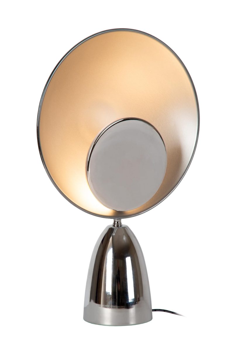 LUCIDE CASTAMAR - Lampe de Table - Ø 25,5 cm - LED - 1x8W 2100K - Chrome
