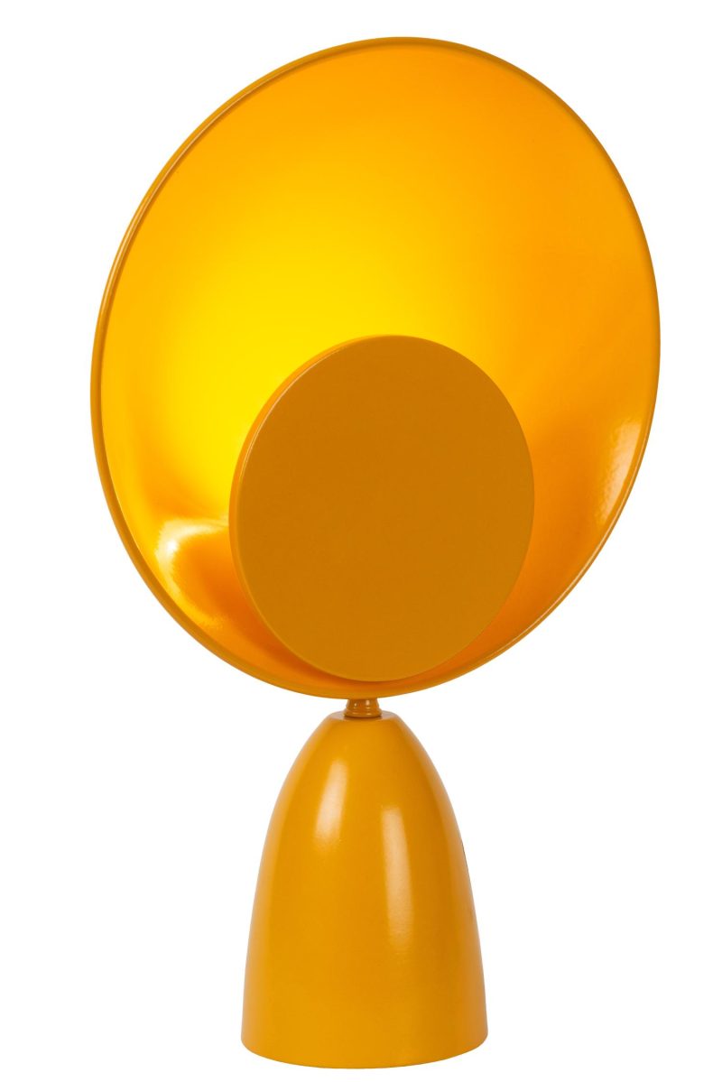 LUCIDE CASTAMAR - Lámpara de Mesa - Ø 25,5 cm - LED - 1x8W 2100K - Amarillo Ocre