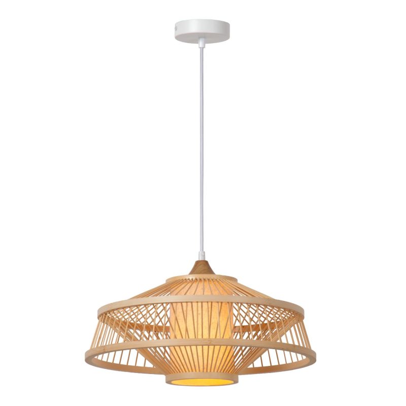 LUCIDE GAETANO - Lampada a Sospensione - Ø 40 cm - 1xE27 - Naturale - Essential
