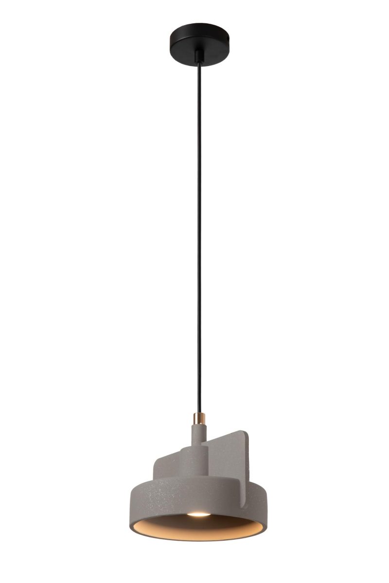 LUCIDE NINJA - Hanglamp - Ø 20 cm - 1xE27 - Grijs