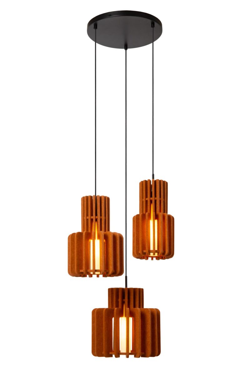 LUCIDE ROLLO - Pendelleuchte - 3xE27 - Terracotta