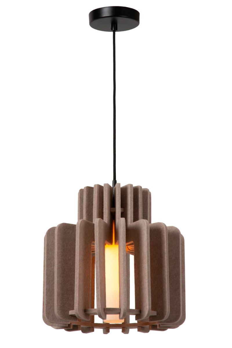 LUCIDE ROLLO - Hanglamp - 1xE27 - Taupe