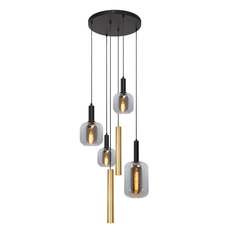 LUCIDE JOANET - Hanglamp - Ø 65 cm - 3xE27 - Messing
