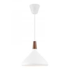 Nordlux Lampada a sospensione noce FSC con paralume in vetro opale E27