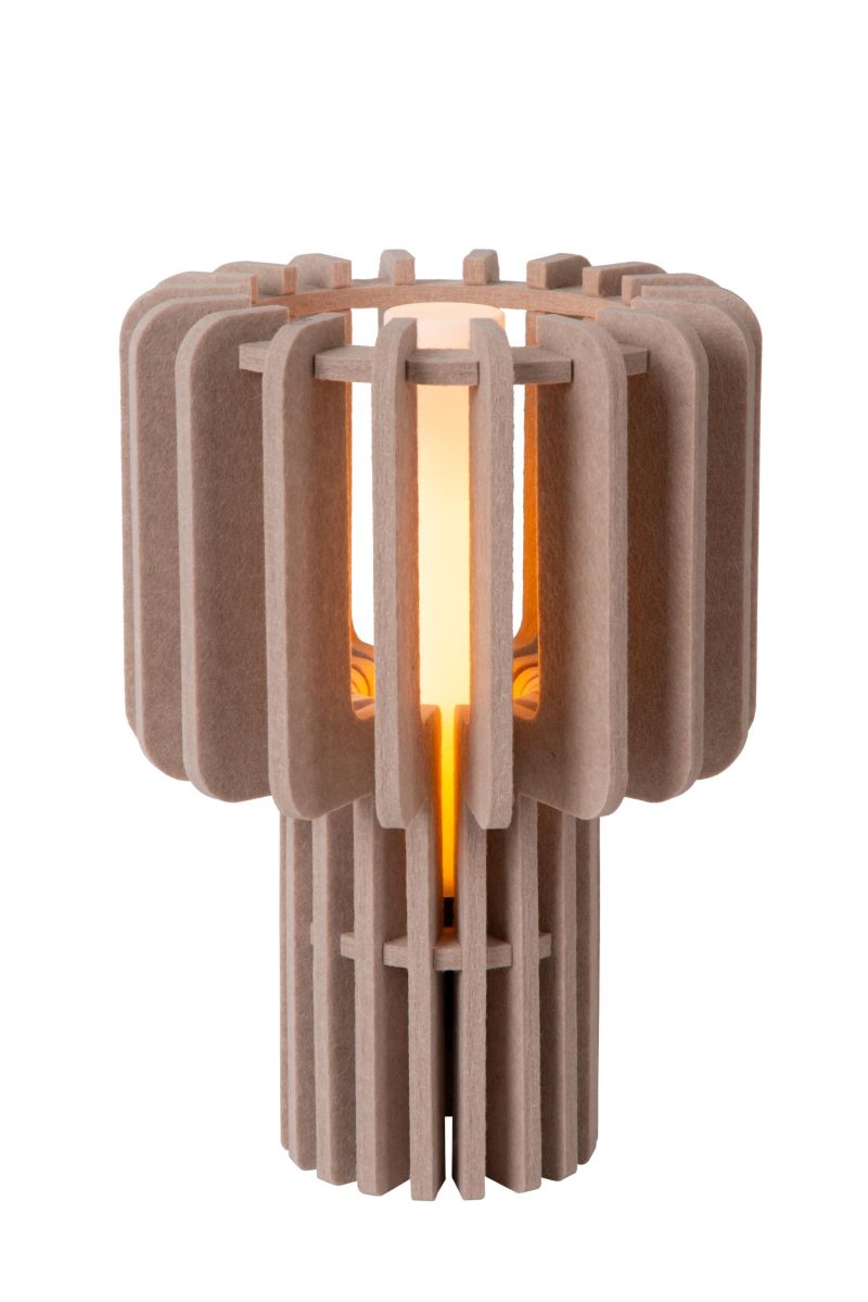 LUCIDE ROLLO - Lampe de Table - 1xE27 - Taupe