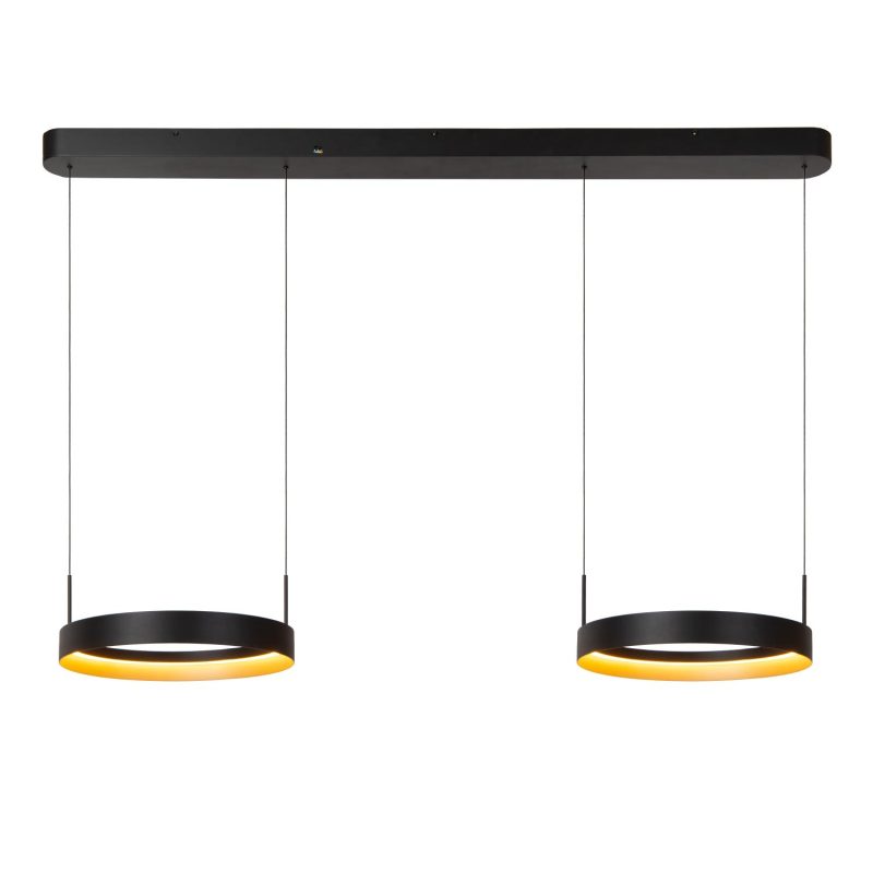 LUCIDE RADIANT - Pendelleuchte - LED Dimmbar - CCT - 2x38W 2200K/3000K - Schwarz - Vibes
