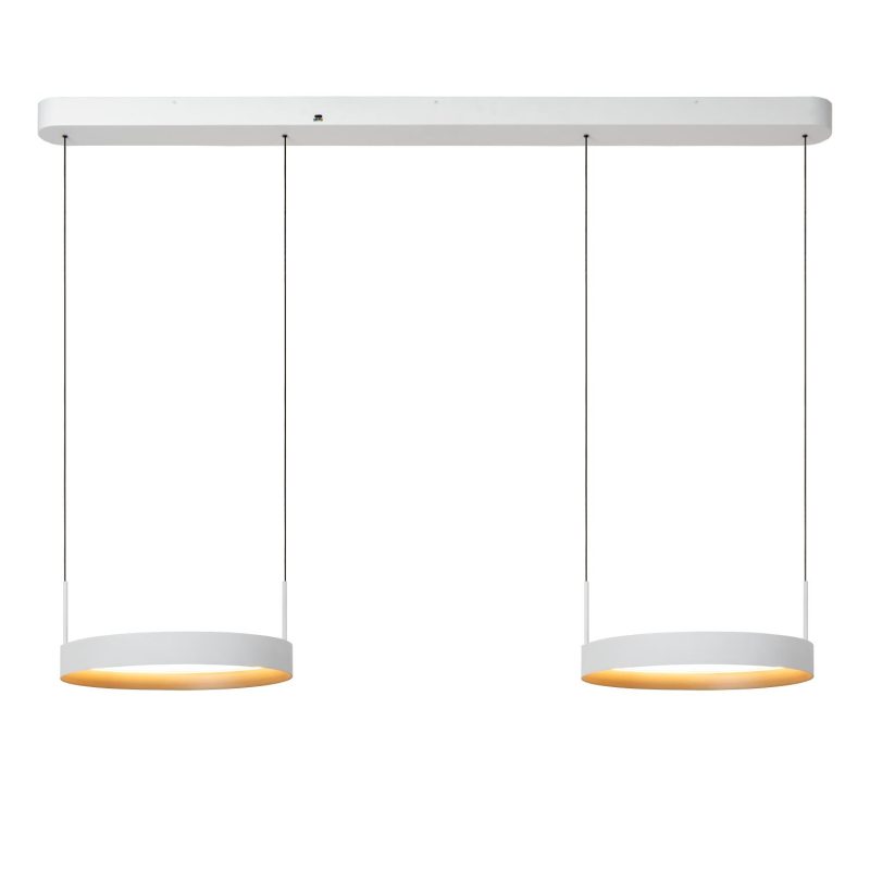 LUCIDE RADIANT - Pendelleuchte - LED Dimmbar - CCT - 2x38W 2200K/3000K - Weiß - Vibes