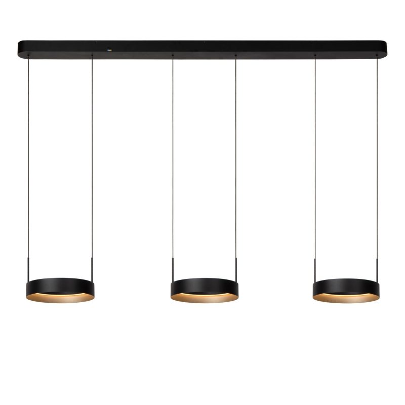 LUCIDE RADIANT - Hanglamp - LED Dimb. - CCT - 3x18,6W 2200K/3000K - Zwart - Vibes