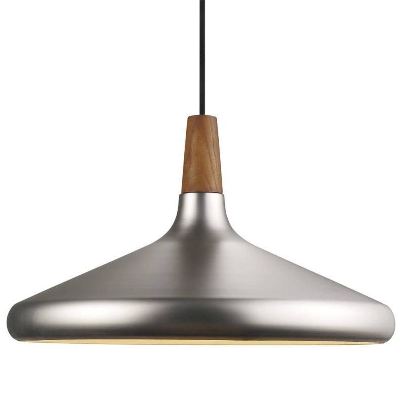 Nordlux Lampada a sospensione noce e acciaio Ø39 cm, E27, dimmerabile