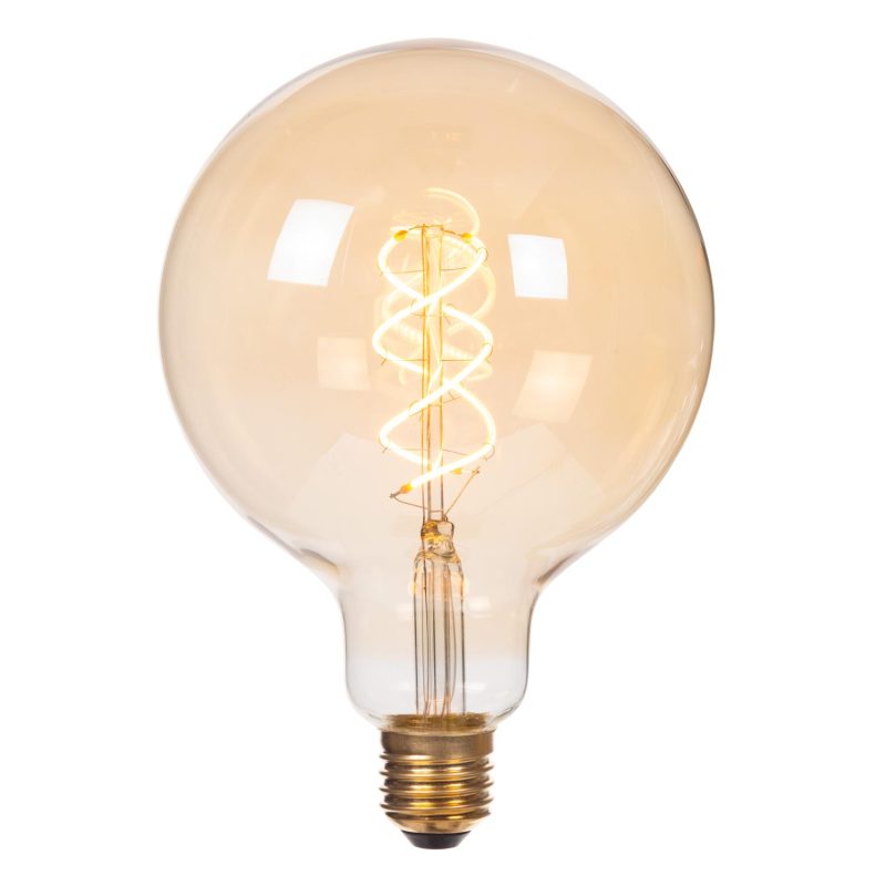 LUCIDE G125 - Filament lamp - Ø 12,5 cm - LED 3 StepDim (Memory) - E27 - 1x4,9W 2200K - Amber