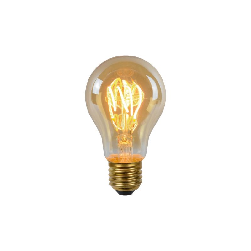 LUCIDE A60 - Filament lamp - Ø 6 cm - LED 3 StepDim (Memory) - E27 - 1x4,9W 2200K - Amber