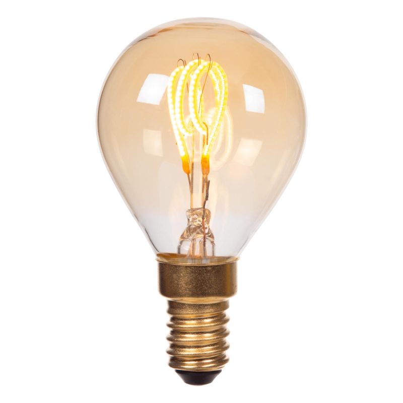 LUCIDE P45 - Filament lamp - Ø 4,5 cm - LED 3 StepDim (Memory) - E14 - 1x3W 2200K - Amber