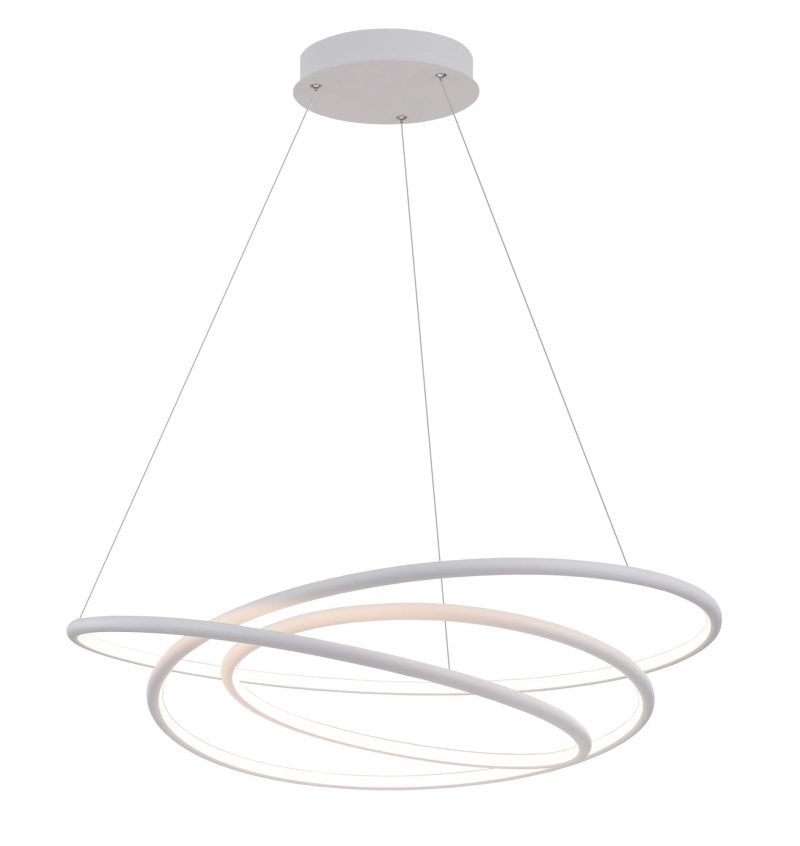 Fantasia Boa große Pendelleuchte Spirale weiß 88W dimmbar Ø73cm