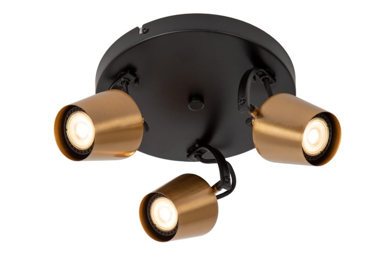 LUCIDE EMILE - Deckenstrahler - Ø 23 cm - 3xGU10 (MR16) - Matt Gold / Messing