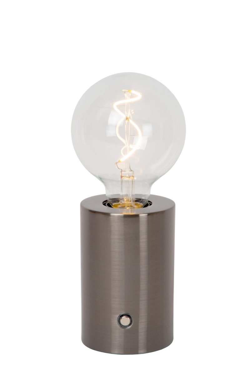 LUCIDE VIVO - Lampe de Table Rechargeable - Accu/Batterie - Ø 8 cm - LED Dimmable