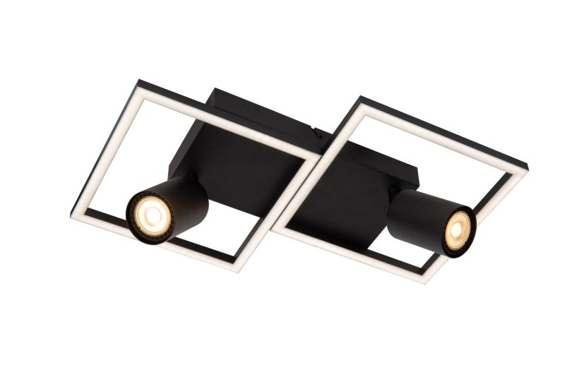LUCIDE ARIANNE - Lampada da Soffitto - LED - 2xLED Integrato - 2xGU10 - CCT - Nero
