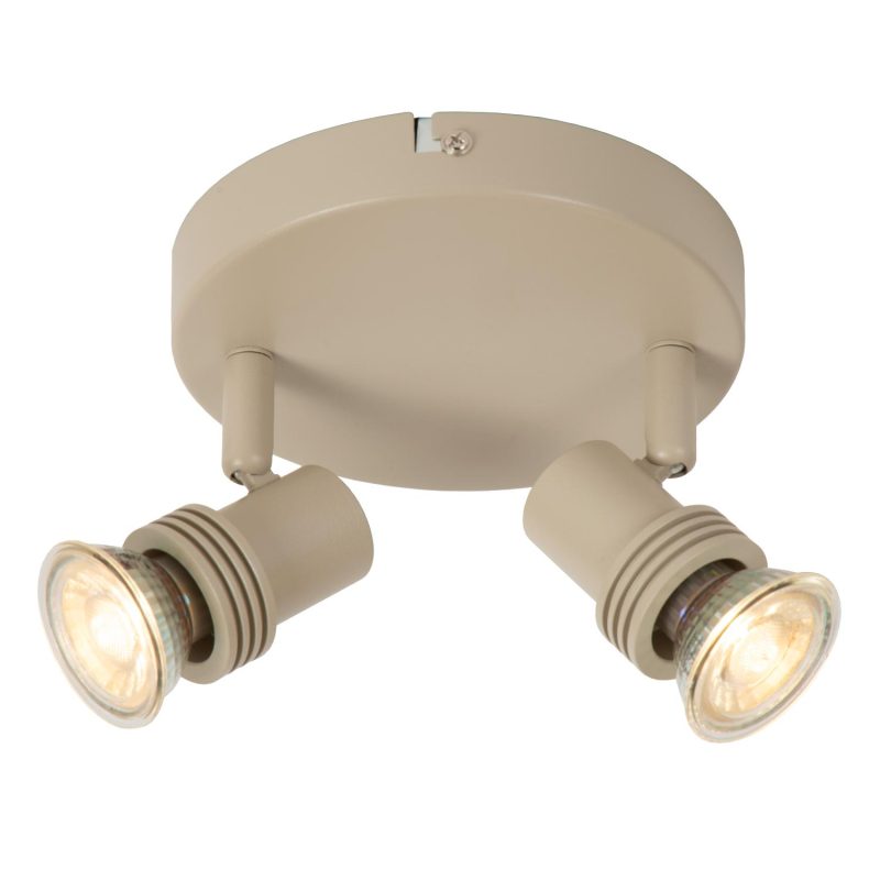 LUCIDE KIANTI - Plafondspot - Ø 15 cm - 2xGU10 (MR16) - Taupe