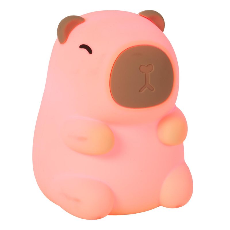 LUCIDE PINCHA CAPYBARA - Lampada da notte ricaricabile per camera dei bambini
