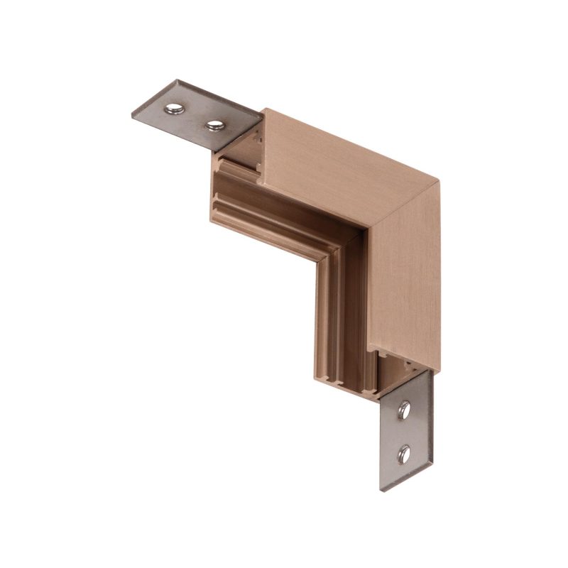 LUCIDE Premium LINIAL Opbouwrail - Hoek Verticaal - 1 fase Railsysteem / Railverlichting - Smart - 48V Track - Champagne