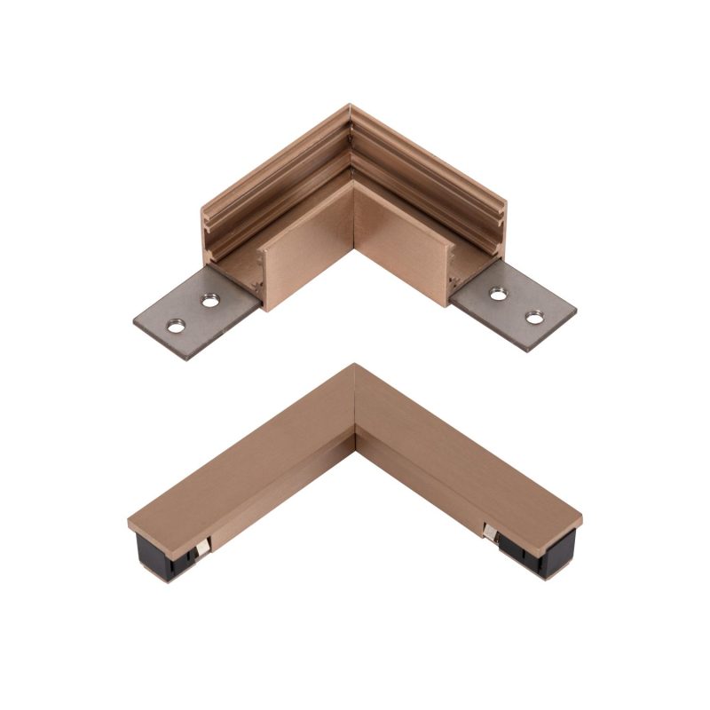 LUCIDE Premium LINIAL L-Verbinder - 1-Phasen Schienensystem / Schienenbeleuchtung - Smart - 48V Schiene - Champagne