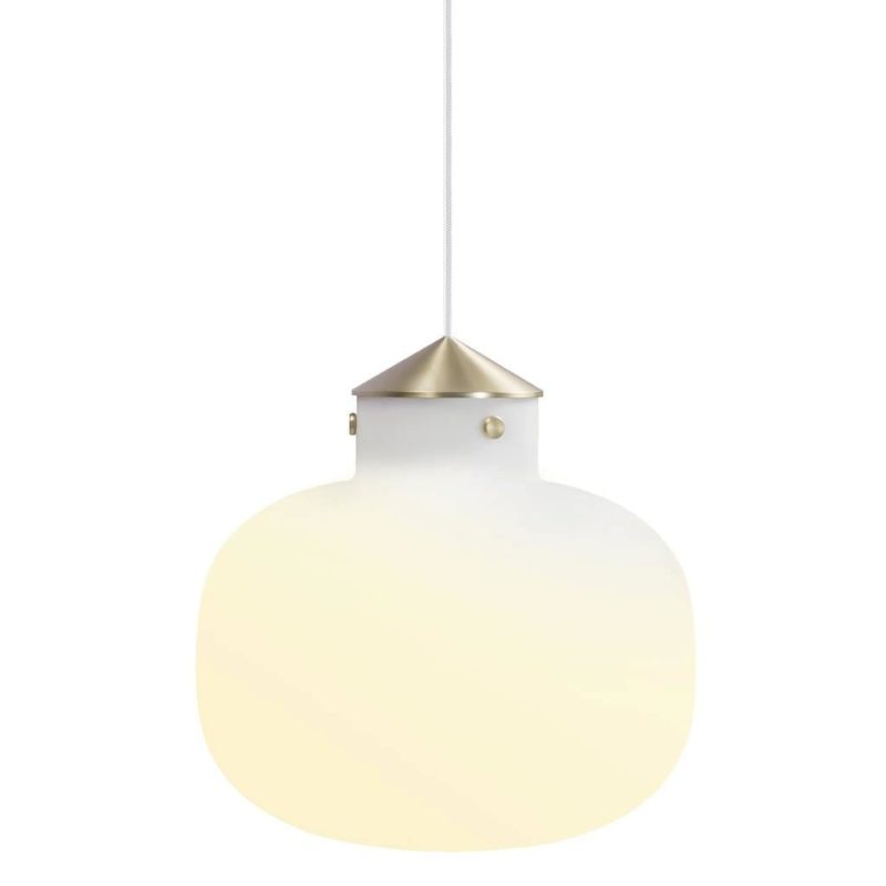 Nordlux Ovale hanglamp wit opaalglas Ø30 cm, E27 fitting, dimbaar