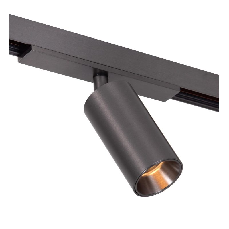 LUCIDE Premium LINIAL MOX Railspot - Système de rail 1 phase / Éclairage rail intelligent - Smart - Rail 48V - 1xLED - Chrome noir mat