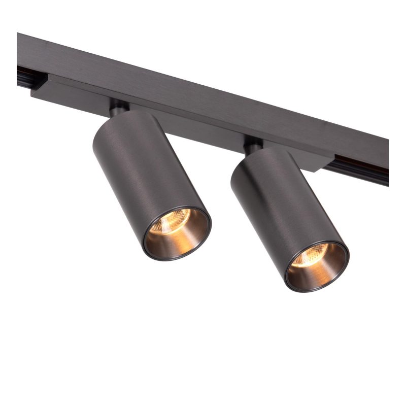 LUCIDE Premium LINIAL MOXX Railspot - 1-fase Railsysteem / Smart Railverlichting - Smart - 48V Track - 2xLED - Mat Zwart Chroom